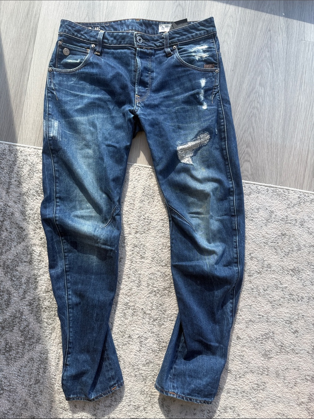 G-Star RAW Arc 3D Slim Restored Distressed Jeans 30x30